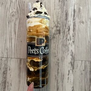 Brown and White Tumbler